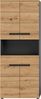 Xonox Canu Hochschrank breit (B/H/T: 76x193x34 cm) in Basalt grau Nachbildung und Artisan Nachbildung Bild 2