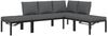 vidaXL 4-tlg. Garten-Sofagarnitur mit Kissen Schwarz Aluminium 3283692 Bild 2