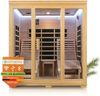 Artsauna 'Billund' Infrarotkabine mit Dual-Heizsystem, Hemlockholz Natur, 170 x 190 x 190 cm Bild 1