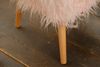 KAWOLA Hocker Fell FYNN Flokati Fellhocker rosa 45 x 42 x 42 cm Bild 4