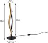 LED Tischleuchte BLAZE Lichtfarbe einstellbar dimmbar Schwarz Gold, Höhe 48cm Bild 4