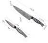Elegantes Damast Messer Set Edelstahl – Kochmesser Obstmesser - extra scharf Bild 3