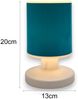 LED Akku Tischleuchte mit Schirm Petrol per USB aufladbar, Höhe 20cm Bild 3