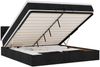 vidaXL Ottoman-Bett mit Matratzen & LEDs Schwarz 200x200 cm Stoff 3312418 Bild 2