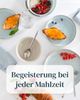 PURE LIVING INTERIOR DESIGN Geschirr-Set Steingut Geschirrset 6 Personen Ibiza 24 tlg. TESTSIEGER, Traumhaftes (24-tlg), 6 Personen, Steingut, Mediterrane Handwerksoptik, Reaktive Glasur – jedes Stück einzigartig… Bild 3
