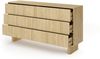 Masseno Kommode TRAVE 153,5 cm Sideboard mit 6 Schubladen Eichefarben Bild 3