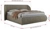 Polsterbett mit Lattenrost, Doppelbett Bettkasten, Bettgestell mit Gasdruckfeder Multipocket Matratze Härtegrad H3/H4 - CAELA CLASSIC - 200 x 200 cm - Grau Struktur - ELORI LUX Bild 4