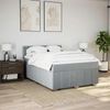 vidaXL Boxspringbett mit Matratze Hellgrau 160x200 cm Stoff 3287126 Bild 3