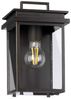 Außenleuchte, Wandlampe, Laterne, ALU-Glas, Bronze, H 26,1 cm Bild 2