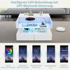 BlingBin Couchtisch Wohnzimmertisch aus Hochglanz, Sofatisch mit LED-Beleuchtung (Beistelltisch, Sofatisch, 1-St, 80 x 80 x 45 cm Kaffeetisch mit Verstecktem Stauraum und 2 Schubladen), Sofatisch mit LED-Leuchten,Hochglanz-Wohnzimmer-Beistelltisch Bild 3