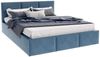 FDM Polsterbett Bettrahmen Bettgestell - MADE IN EU - mit hochwertigem Velours Bezug (verfügbar 90x200 120x200 140x200 160x200 180x200cm, Bettrahmen, Bett, Optional mit Matratze bestellbar, mit großen gepolsterten Kopfteil, mit Bettkasten zum aufklappe... Bild 3