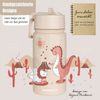 BEARFOOT Trinkflasche Thermo Kinder Trinkflasche Edelstahl - Dinos braun, Thermosflasche, auslaufsicher, Edelstahl, Kinderflasche, BPA-frei Bild 2