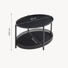 Couchtisch Jäller Metall 66x51x44 cm Schwarz [en. casa] Bild 3