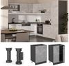 Küchenunterschrank R-Line Beton 60 cm ohne Arbeitsplatte Vicco Bild 2