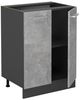 Küchenunterschrank R-Line Beton 60 cm ohne Arbeitsplatte Vicco Bild 3