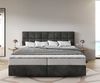 Boxspringbett Dream-Fine Mikrofaser Anthrazit Vintage 200x200 cm mit Taschenfederkernmatratze und Topper Visco Bild 2