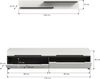 Lowboard inkl. Wandboard (B/H/T: 170x38x33 cm) in weiß Nachbildung Bild 4