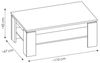 Couchtisch >CAMPANIA< in Alpinweiß / Anthrazit Dekor - 110x43x67cm (BxHxT) Bild 3