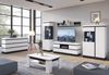 Couchtisch >CAMPANIA< in Alpinweiß / Anthrazit Dekor - 110x43x67cm (BxHxT) Bild 4