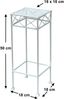 DanDiBo Blumenhocker Weiß Metall Eckig 50 cm Blumenständer 96314 S Beistelltisch Blumensäule Modern Pflanzenständer Pflanzenhocker Bild 2