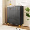 Sideboard aus Spanplatte mit 2 Schubladen & Push-to-open, 83x35x101 cm, Weiß Bild 4