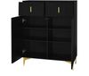 Sideboard aus Spanplatte mit 2 Schubladen & Push-to-open, 83x35x101 cm, Weiß Bild 5