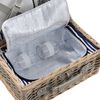 Picknickkorb mit Besteck-Set für 2 Personen Blau/Weiß casa. pro Bild 4
