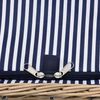 Picknickkorb mit Besteck-Set für 2 Personen Blau/Weiß casa. pro Bild 3