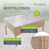 Juskys Polyrattan Gartenmöbel-Set Fort Myers creme – Sitzgruppe mit Tisch, Sofa & 2 Stühlen - Balkonmöbel für 4 Personen mit sandfarbigen Auflagen Bild 5