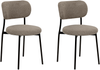 Esszimmerstuhl 2er Set CASEY Bouclé Taupe Bild 4