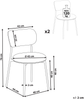 Esszimmerstuhl 2er Set CASEY Bouclé Taupe Bild 2