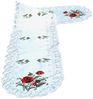 Westernlifestyle Tischdecke Roter Klatschmohn Tischläufer Mitteldecke gestickt weiss Satinoptik Bild 3