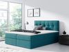 Boxspringbett Cleofas , Blau, 140x200 cm, Webstoff Bild 2
