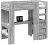 vidaXL Etagenbettgestell mit Schreibtisch Graues Sonoma 90 x 200 cm 3410456 Bild 2