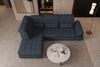 Samtstoff Ecksofa Ares L Form - Samtstoff - dunkelblau - Links Bild 3