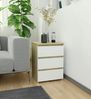 Home Collective Kommode 40 cm breit Holz Highboard Sideboard für Flur Schlafzimmer Wohnzimmer (Mehrzweckschrank Schrank schmal Kommode Schlafzimmer mit Schubladen), Kinderzimmer Organizer, 57 cm hoch mit 3 Schubladen Artisan Eiche-weiß Bild 4