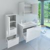 Badmöbel Set Gently 1 V2 L Weiß MDF Waschtisch 80cm ohne LED Beleuchtung Bild 3