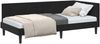 vidaXL Eckbettgestell mit Kopfteil Schwarz 100 cm x 200 cm Samt 42016443 Bild 2