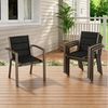 HOMALL Gartenstuhl Stapelbare Aluminiumstühle Outdoor Stühle 2/4/6er Set, Bis 160kg (Gewicht ca. 3,5 kg, erhältlich in drei Farben, geeignet für Camping, Pool, Grillszenarien (ohne Tisch), 4 St) Bild 2