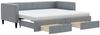 vidaXL Tagesbett Ausziehbar mit Schubladen Hellgrau 90x190 cm Stoff 3196642 Bild 2