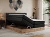 Boxspringbett BELLISSIMO KING, Doppelbett mit Multipocket-Matratze, Polsterbett mit Kopfstütze - 200 x 200 cm - Schwarz Kunstleder - H3 Bild 2
