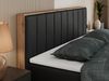 Boxspringbett BELLISSIMO KING, Doppelbett mit Multipocket-Matratze, Polsterbett mit Kopfstütze - 200 x 200 cm - Schwarz Kunstleder - H3 Bild 3