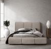 Polsterbett Doppelbett GRACIA 180x200cm Komplettset in Stoff Allora Graubeige Bild 2