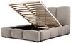 Polsterbett Doppelbett GRACIA 180x200cm Komplettset in Stoff Allora Graubeige Bild 3