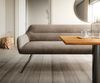 Esszimmerbank Taya-Flex 200 cm Mikrofaser Taupe Vintage Kreuzgestell kantig Graphit Taschenfederkern Bild 2