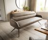 Esszimmerbank Taya-Flex 200 cm Mikrofaser Taupe Vintage Kreuzgestell kantig Graphit Taschenfederkern Bild 1