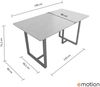 Esszimmertisch MIAS 140x80cm weiße Keramikplatte schwarzes massives Tischgestell : Weiss Bild 3