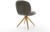 Drehstuhl Nube-Flex Bouclé Soft Schlamm Holzgestell kantig Natur 180° drehbar Taschenfederkern Bild 5