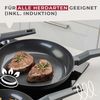 FACKELMANN Pfanne 24cm Statement – Keramik beschichtete Pfanne - Recyceltes Aluminium mit Antihaft-Beschichtung, Wabenbodenstruktur – Für alle Herdarten inklusive Induktion, PFAS-frei Bild 4