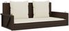 vidaXL Hängebank mit Kissen Braun 119x56x48 cm Poly Rattan 365630 Bild 2